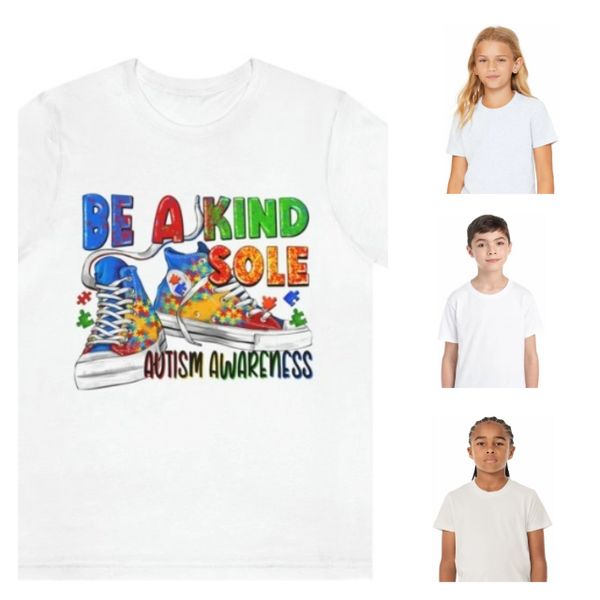 Kids Be A Kind Sole T-Shirt-White Unisex