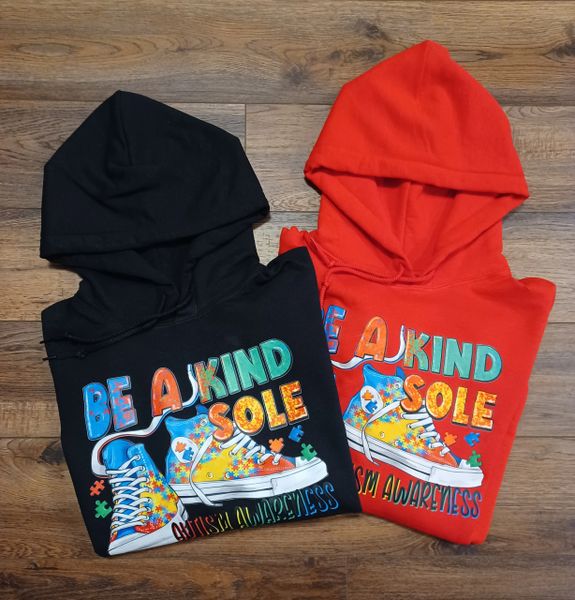 Be A Kind Sole Unisex Hoodie Black Red or White