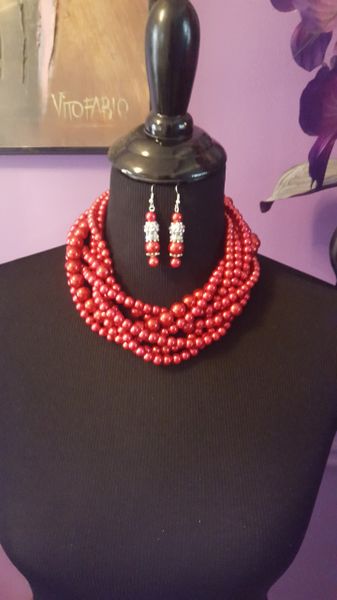 Not Your Grandmother's Pearls-Red