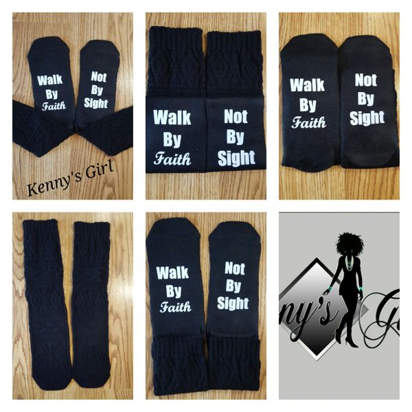 Walk By Faith Not By Sight-Socks