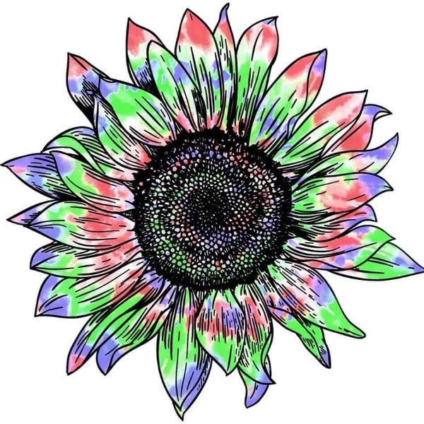 Flower Power-PRE-DRAWN CANVAS ONLY