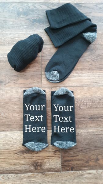 Your Text Here Socks-Black