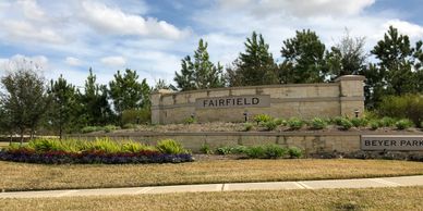 Fairfield entrance in Cypress, Texas.