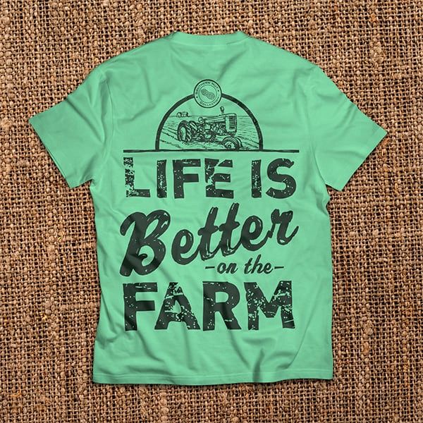 Life is Better On The Farm - Chalky Mint