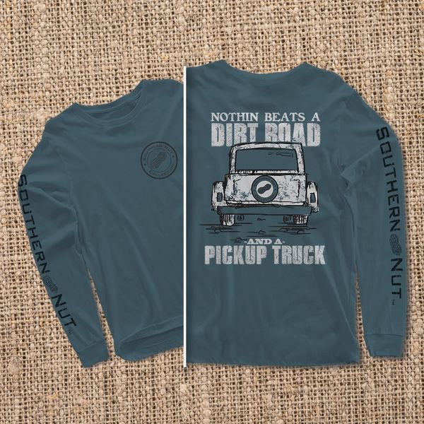 Nothing Beats a Dirt Road - Blue Jean - Long Sleeve
