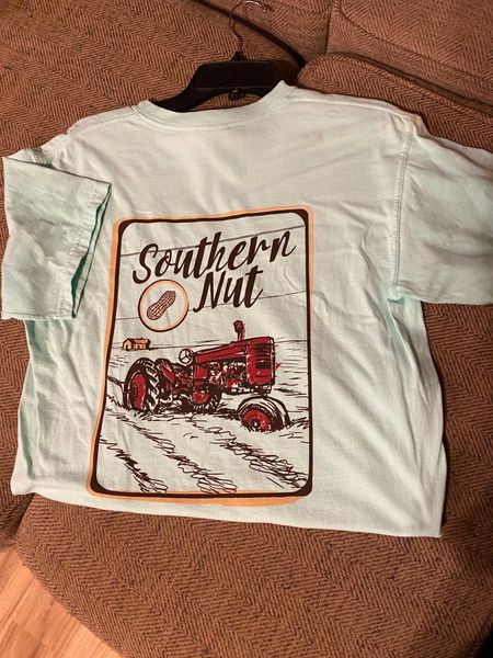Red Tractor -Teal Long Sleeve