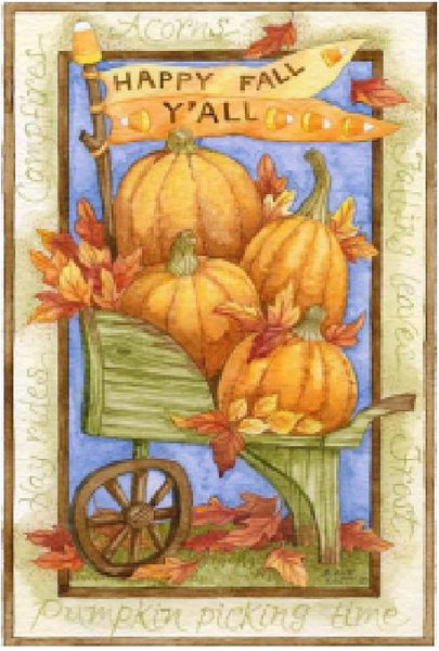 47048H-Welcome House Flag for Fall 28"x40"