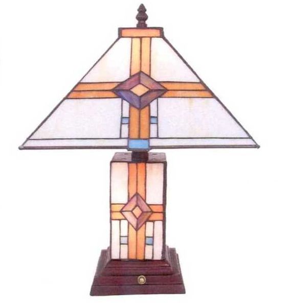 GT8305-17" Geometric Tiffany Lamp