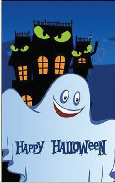 48012-Ghost Flag for Halloween 12"x18"