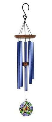 WCL61011-C&F 28" BUTTERFLY WIND CHIME WITH SUN CATCHER