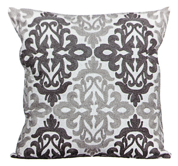 MT83009-EMBROIDERED PILLOW BROWN PATTERN