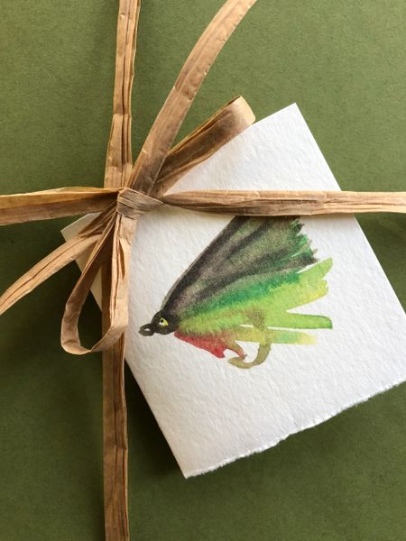 6 Printed Fly Fishing Gift Tags/Enclosures