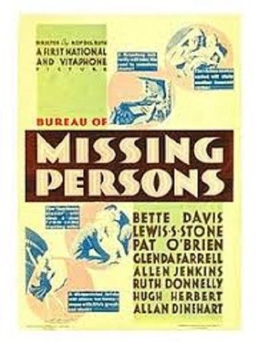 BUREAU OF MISSING PERSONS (1933)