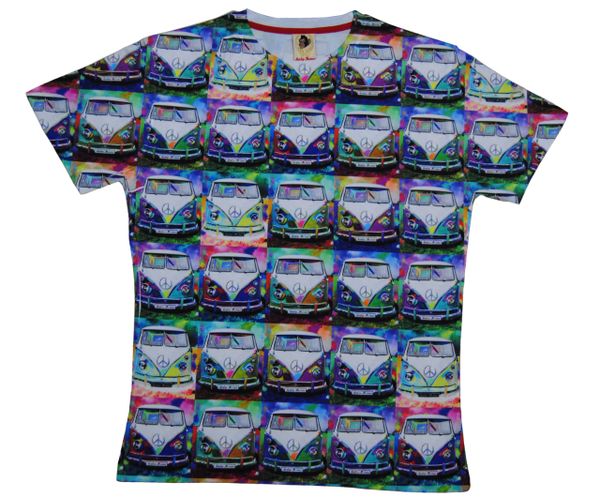 Men's camper van digital printed T-shirts