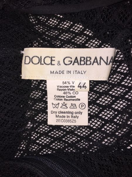 1990's Dolce & Gabbana Sheer Black Fishnet Plunging Back Gown | My ...