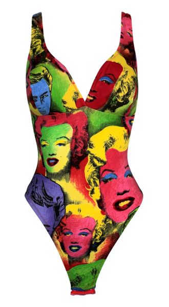 1991 Gianni Versace Andy Warhol Marilyn Monroe Print Bodysuit