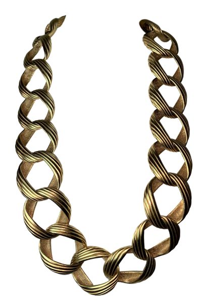 F/W 1998 Christian Dior Haute Couture Runway John Galliano Large Chunky Gold Necklace