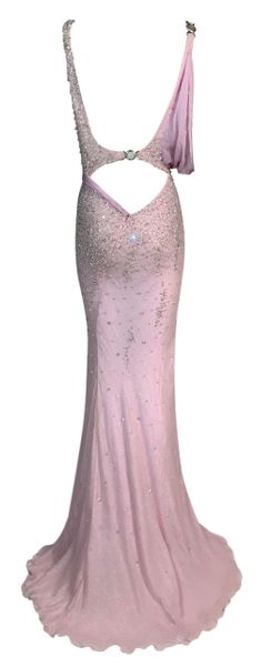 pink versace gown