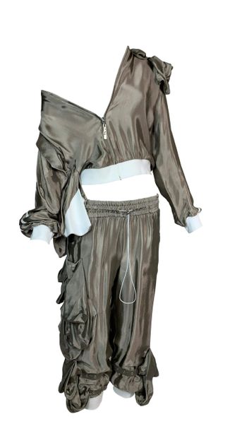 S/S 2004 Christian Dior John Galliano Runway Baggy Track Suit Jacket Pants
