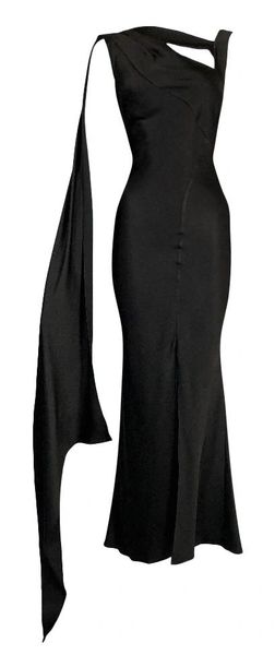 F/W 2001 Christian Dior John Galliano Brown Satin Mermaid Gown Dress