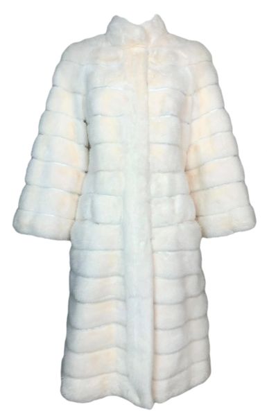 F/W 2008 Christian Dior John Galliano Runway Winter White Mink Fur Coat