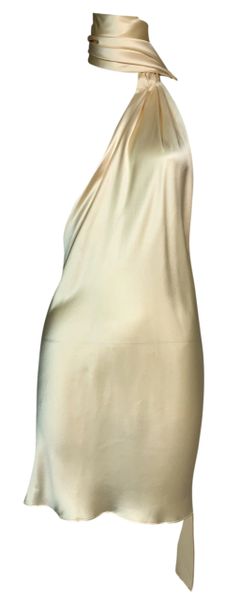 F/W Dolce & Gabbana Runway Ivory Satin Micro Mini Dress