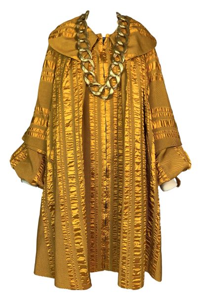 F/W 1999 Christian Dior John Galliano Gold Renaissance Swing Coat Dress