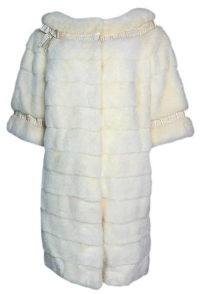 Cruise 2010 Christian Dior John Galliano Winter White 60's MOD Mink Fur Coat