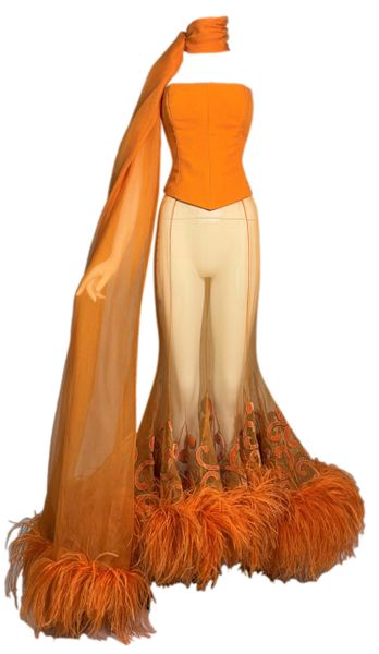 S/S 2003 Christian Dior John Galliano Haute Couture Runway Orange