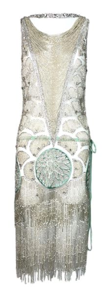 F/W 2006 Roberto Cavalli Runway 20's Flapper Style Sheer Mesh Fully Beaded Crystal Dress