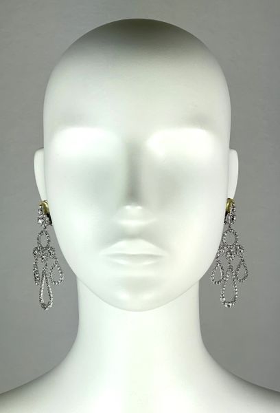2000's Christian Dior by John Galliano Larger Crystal Chandelier Earrings