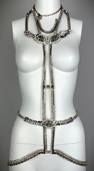 F/W 2009 Dsquared2 Large Crystal Body Jewelry Necklace Chain