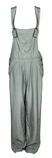 2003 Balenciaga by Nicolas Ghesquière Unisex Gray Silk Jumpsuit Overalls