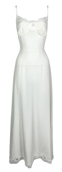 Dolce & Gabbana Alta Moda Haute Couture Semi-Sheer Ivory Stretch Silk & Lace Maxi Dress
