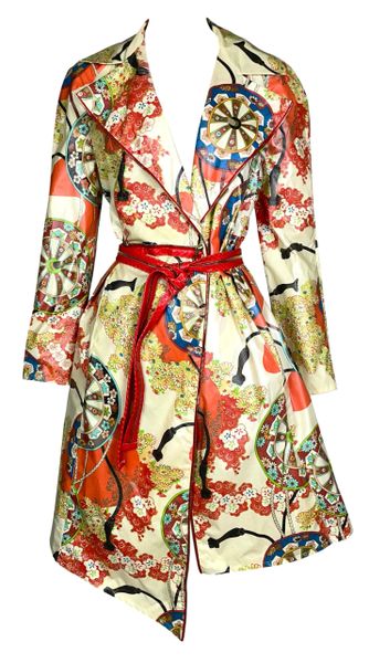 S/S 2001 Christian Dior by John Galliano Runway Nylon Japanese Print Jacket
