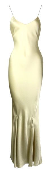 S/S 2008 Christian Dior by John Galliano Champagne Satin Maxi Gown Dress