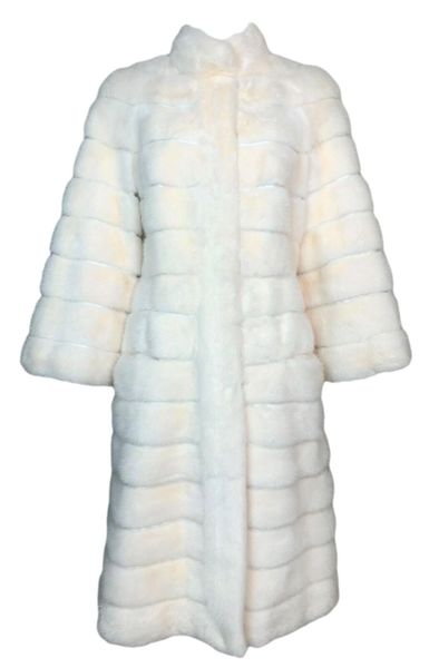 F/W 2008 Christian Dior by John Galliano Runway Winter White Mink Fur Coat