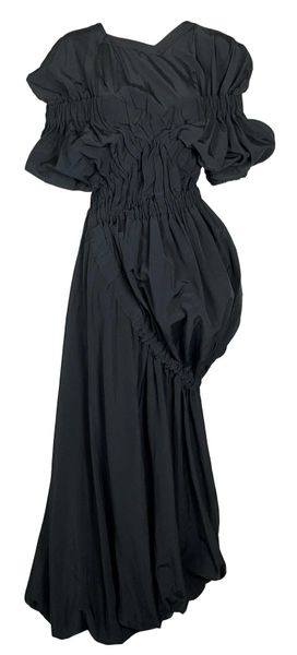 RARE Vintage S/S 1986 John Galliano "Fallen Angels" Black Goth Princess Peasant Maxi Dress