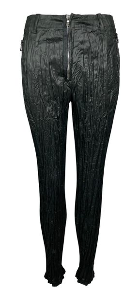 2009 Balenciaga by Nicolas Ghesquière Black Faux Leather Rocker Leggings Pants