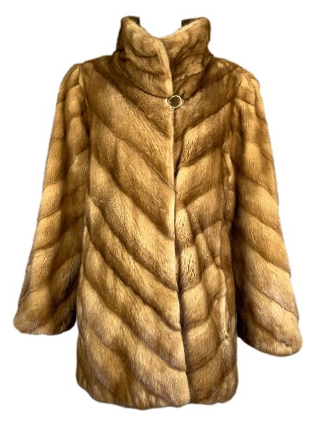 Vintage 1998 John Galliano Mink Fur 1930's Style Swing Coat