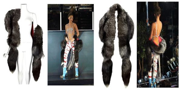 F/W 2001 Fausto Puglisi Runway Large Fox Fur Wrap Shawl