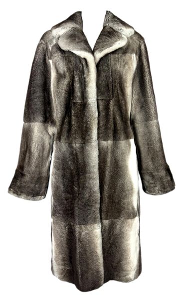 F/W 2002 Christian Dior by John Galliano Gray Orylag Chinchilla Fur Long Coat