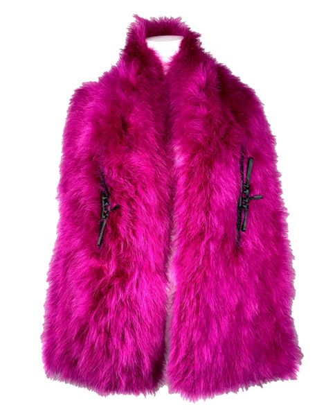 2003 Christian Dior by John Galliano Large Hot Pink Feather Wrap Boa