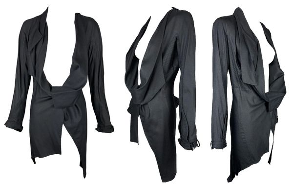 S/S 2000 Christian Dior by John Galliano Plunging Asymmetrical Dress Jacket