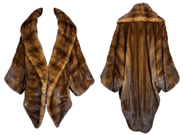 Vintage F/W 1998 John Galliano 1920's Style Mink Fur Cocoon Coat