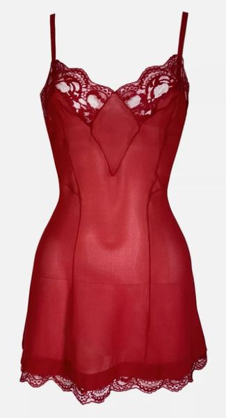 2005 Christian Dior by John Galliano Sheer Red Silk Lace Mini Dress