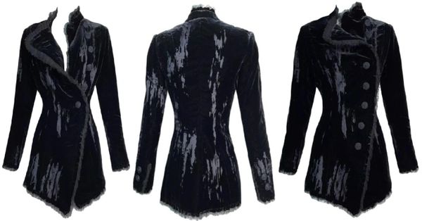 S/S 2005 Christian Dior by John Galliano Haute Couture Black Velvet Blazer Jacket