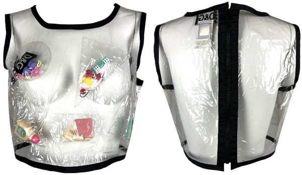 RARE Vintage 1990's D&G by Dolce & Gabbana Barbie Clear Plastic Novelty Tank Crop Top