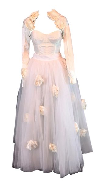 S/S 1992 Dolce & Gabbana Bridal Wedding Gown Bustier Skirt Shrug Ensemble