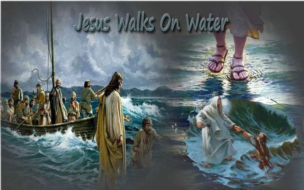 Jesus walks on water